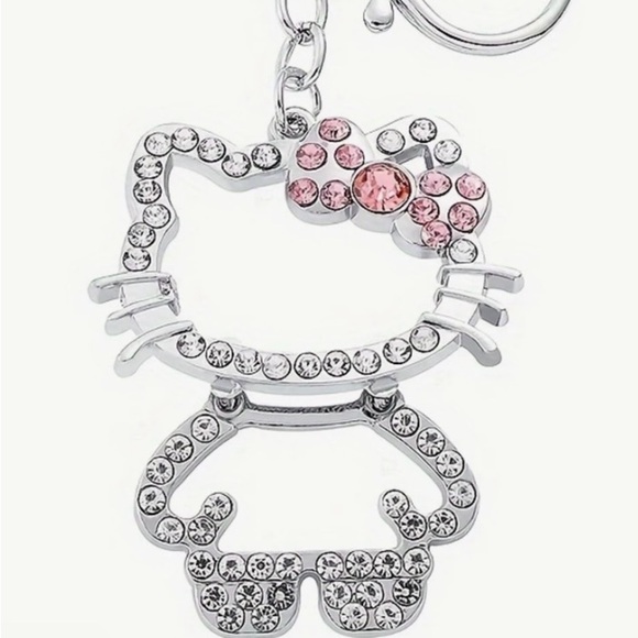 -SOLD-Hello Kitty Sparkling Rhinestone Bag Charm/Key Chain - Picture 2 of 3